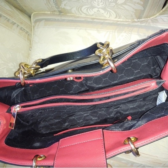 Aldo Leopard Print Chunky Chain Strap Tote - Picture 6 of 9